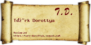 Türk Dorottya névjegykártya