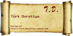 Türk Dorottya névjegykártya